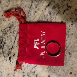 Wedding band for her. Size 7. Tungsten. Rose Gold Plated. Width 4mm. 2.2 grams